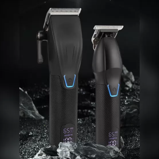 INF Conjunto de Cortador de Cabelo Sem Fio com Base de Carregamento